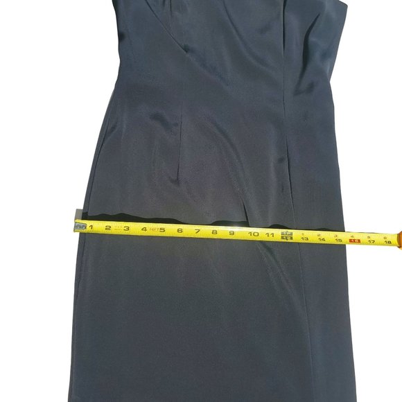 Vintage Black Montage by Mon Cheri Square-Neck Slim-Cut Gown Size 4 - Picture 11 of 16